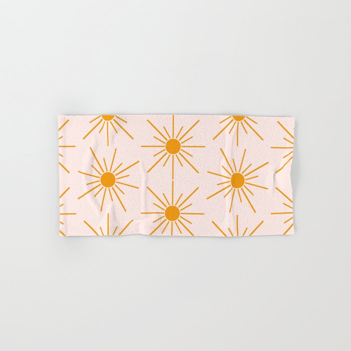 Sun Pattern On Pink Background Bath Towel Gallery Image 1