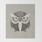 Wise Old Owl Says Throw Blanket Gallery Image 2