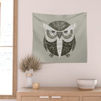 Wise Old Owl Says Wall Tapestry Gallery Image 2