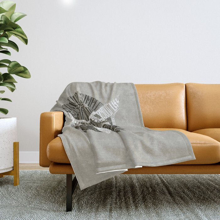 Wise Old Owl Says Throw Blanket Gallery Image 1