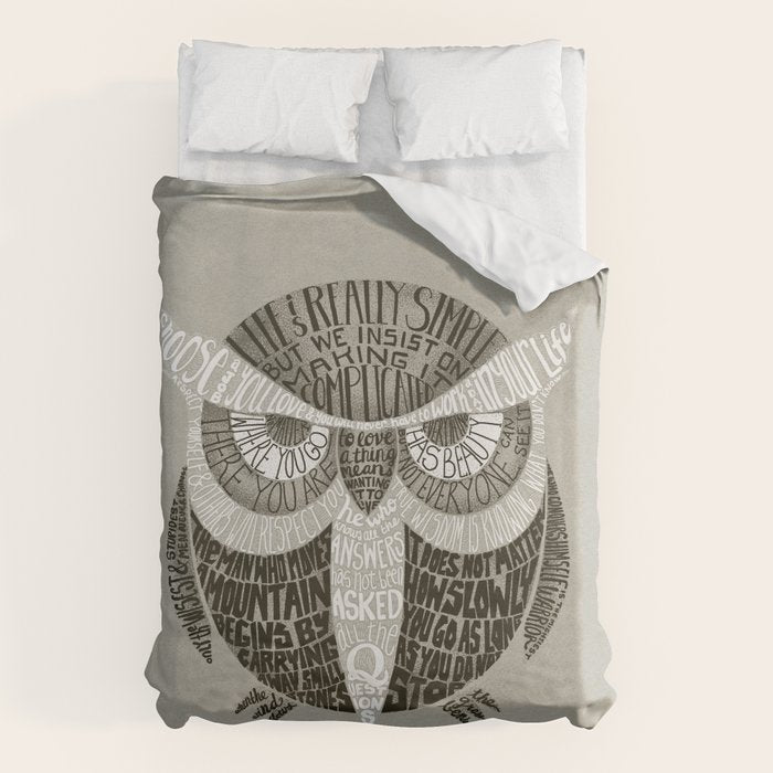 Wise Old Owl Says Duvet Cover Gallery Image 6