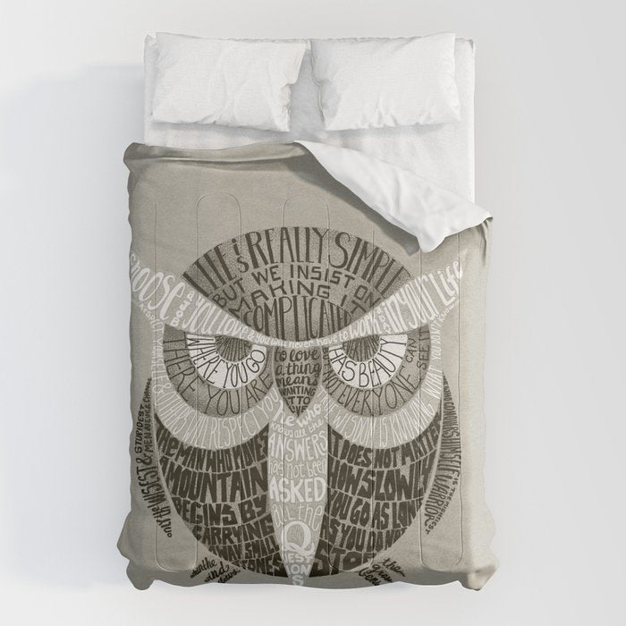 Wise Old Owl Says Comforter Gallery Image 1