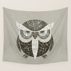 Wise Old Owl Says Wall Tapestry Gallery Image 4