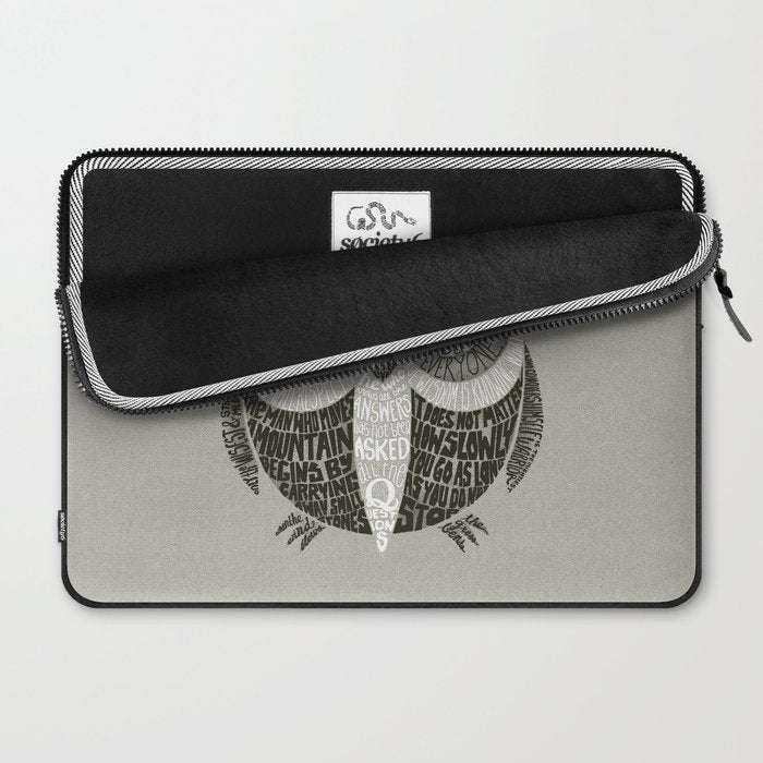 Wise Old Owl Says Laptop Sleeve Gallery Image 2