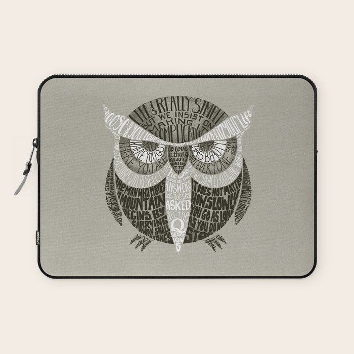 Wise Old Owl Says Laptop Sleeve Gallery Image 1