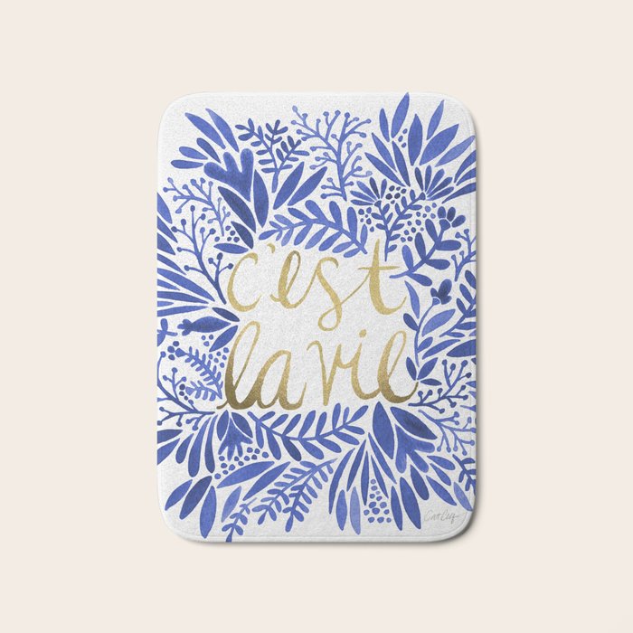 That's Life â Gold & Blue Bath Mat Gallery Image 1