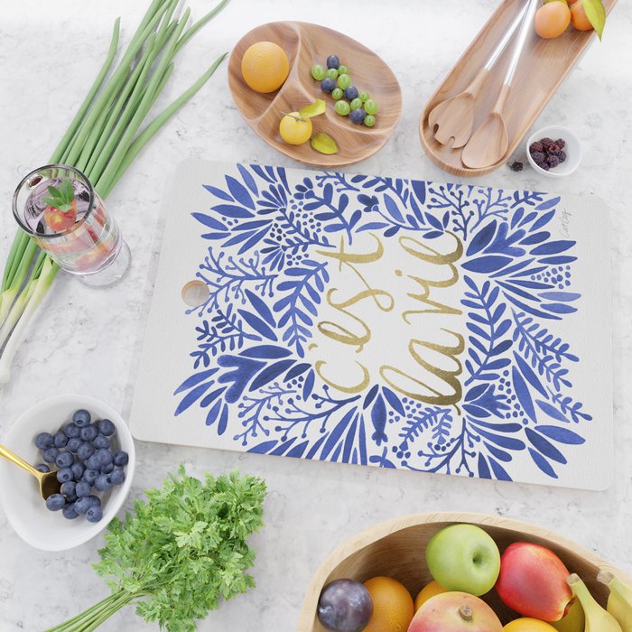 That's Life â Gold & Blue Cutting Board Gallery Image 2