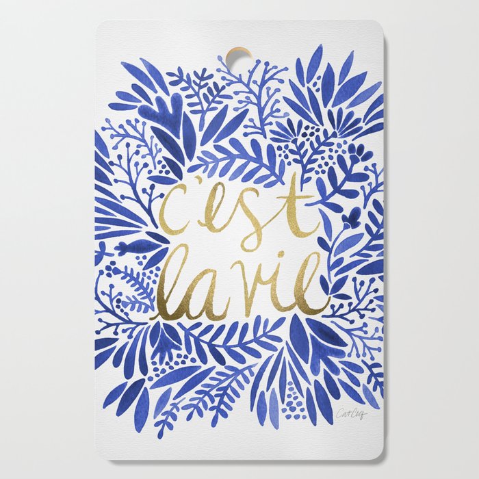 That's Life â Gold & Blue Cutting Board Gallery Image 1