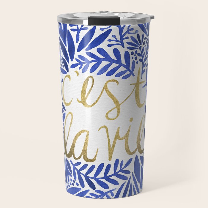 That's Life â Gold & Blue Travel Mug Gallery Image 1
