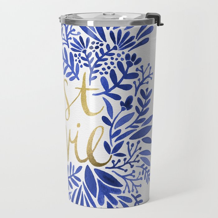 That's Life â Gold & Blue Travel Mug Gallery Image 2