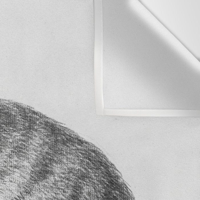 Tabby Cat, Vintage Black and White Cat Drawing Wall Tapestry Gallery Image 3