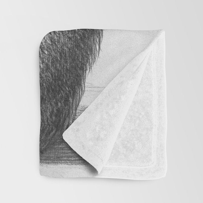 Tabby Cat, Vintage Black and White Cat Drawing Throw Blanket Gallery Image 3
