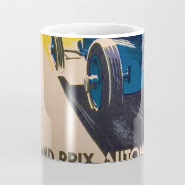 Vintage 1933 Monaco Grand Prix Car Advertisement Poster by Geo Ham Coffee Mug Gallery Image 4