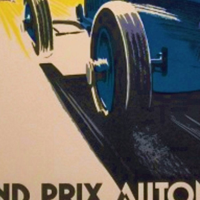 Vintage 1933 Monaco Grand Prix Car Advertisement Poster by Geo Ham Coffee Mug Gallery Image 2