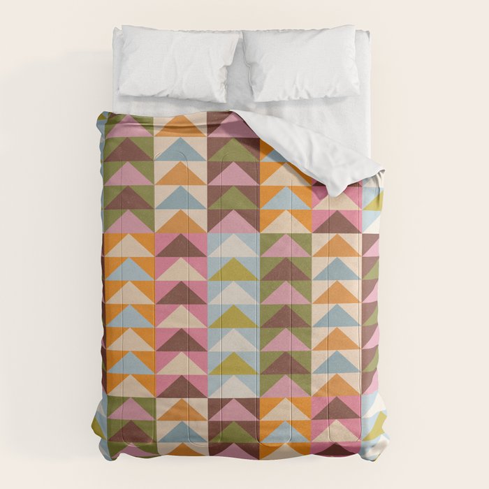 Quilt Triangle Shapes - Multi-color Comforter Gallery Image 6