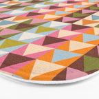 Quilt Triangle Shapes - Multi-color Bath Mat Gallery Image 3