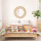 Quilt Triangle Shapes - Multi-color Duvet Cover Gallery Image 3