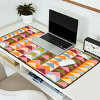 Quilt Triangle Shapes - Multi-color Desk Mat Gallery Image 2