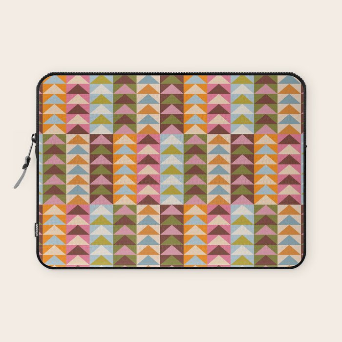 Quilt Triangle Shapes - Multi-color Laptop Sleeve Gallery Image 1