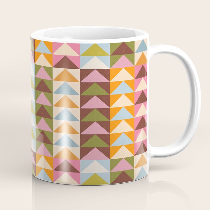 Quilt Triangle Shapes - Multi-color Coffee Mug Gallery Image 1