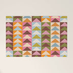 Quilt Triangle Shapes - Multi-color Welcome Mat Gallery Image 1