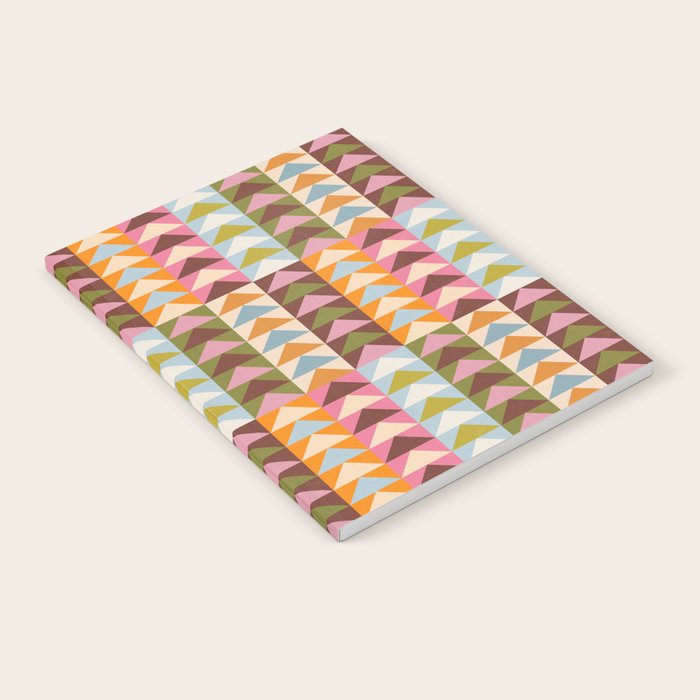 Quilt Triangle Shapes - Multi-color Notebook Gallery Image 1
