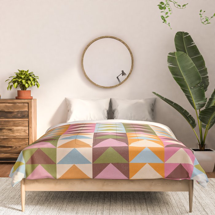 Quilt Triangle Shapes - Multi-color Comforter Gallery Image 3