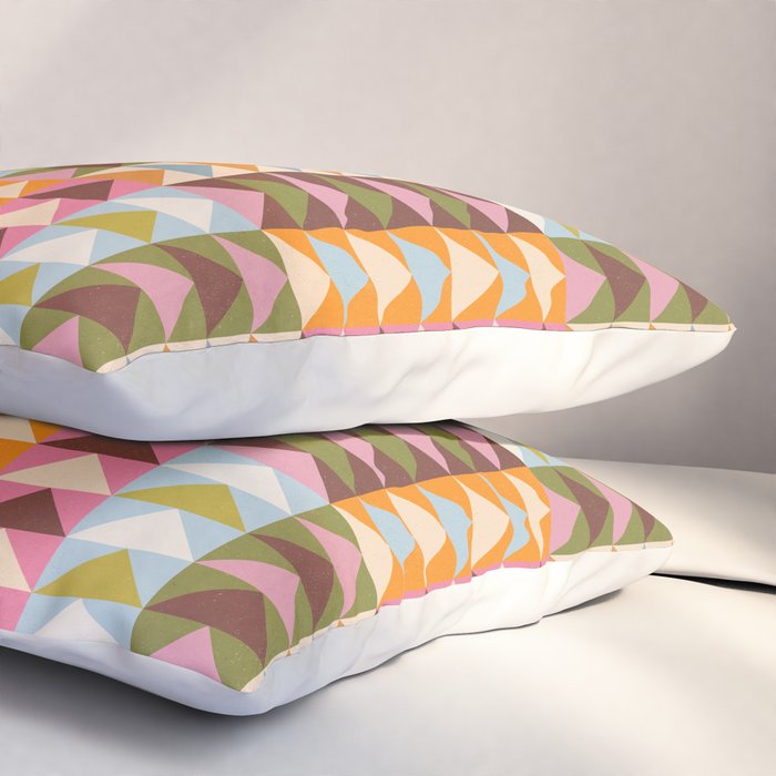 Quilt Triangle Shapes - Multi-color Pillow Sham Gallery Image 3