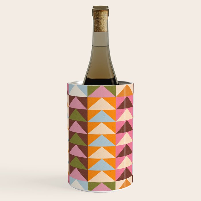 Quilt Triangle Shapes - Multi-color Wine Chiller Gallery Image 2