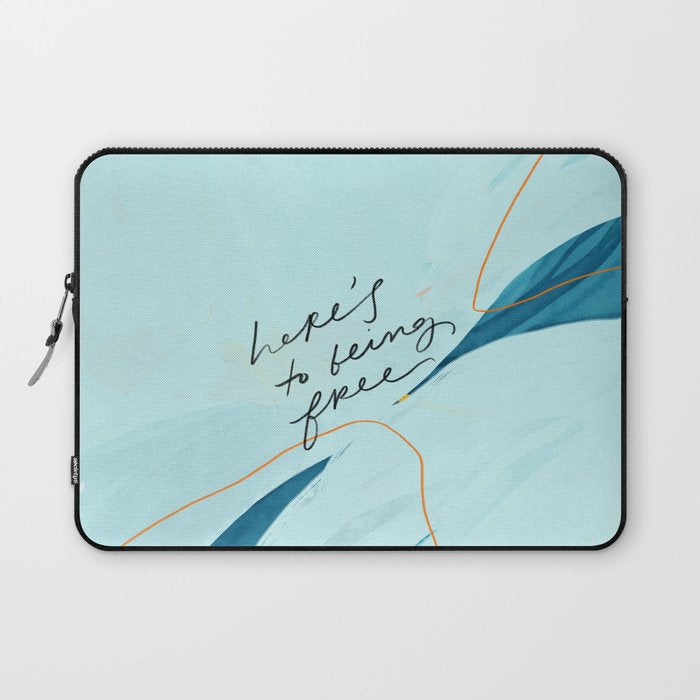 "Here's To Being Free." Laptop Sleeve Gallery Image 1