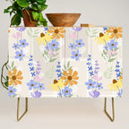 Wildflowers collage Credenza Gallery Image 1
