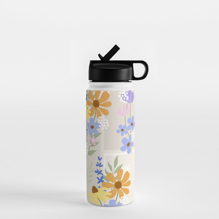 Wildflowers collage Water Bottle Gallery Image 1