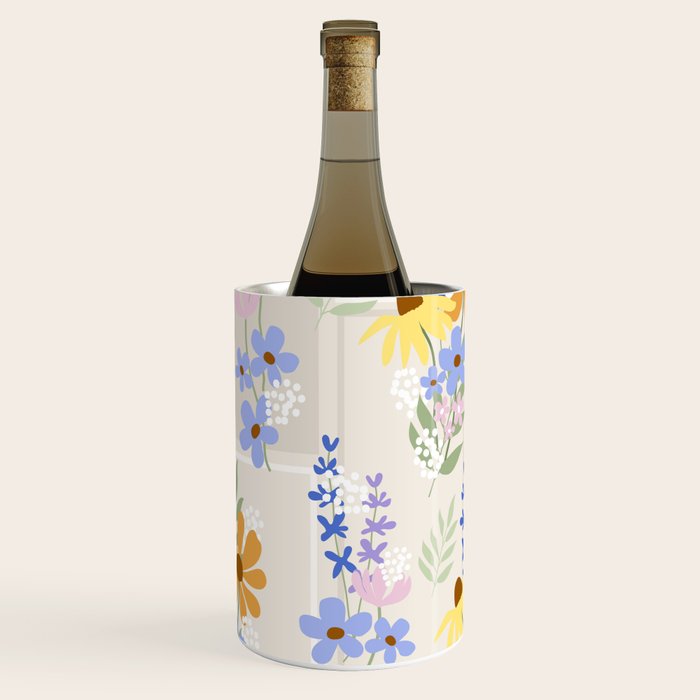 Wildflowers collage Wine Chiller Gallery Image 3
