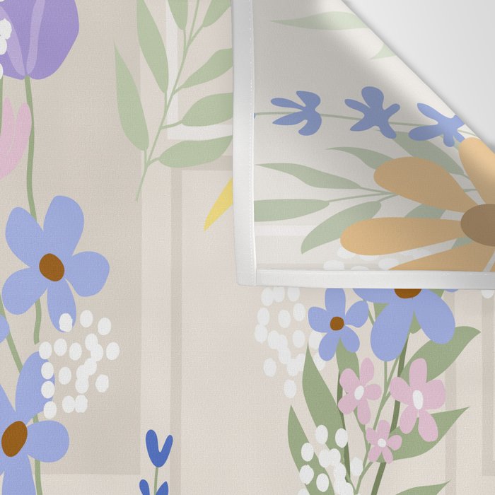 Wildflowers collage Wall Tapestry Gallery Image 3