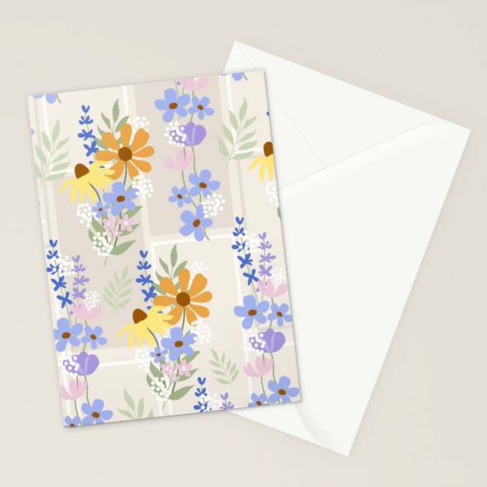 Wildflowers collage Stationery Card Gallery Image 2