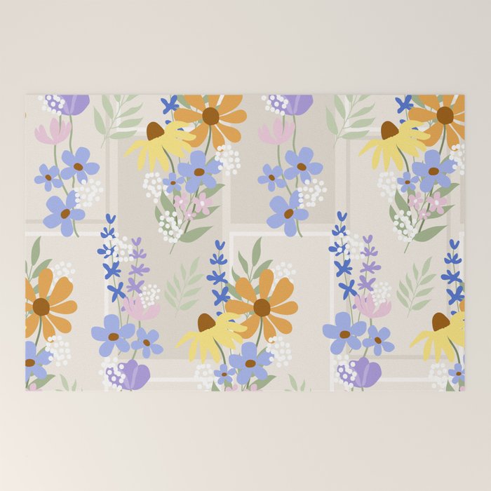 Wildflowers collage Welcome Mat Gallery Image 2