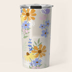 Wildflowers collage Travel Mug Gallery Image 1