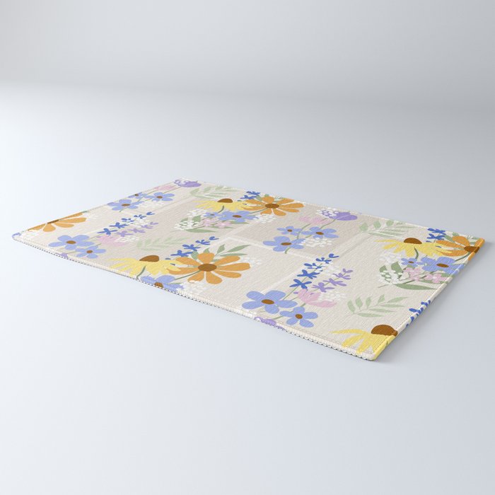 Wildflowers collage Rug Gallery Image 3
