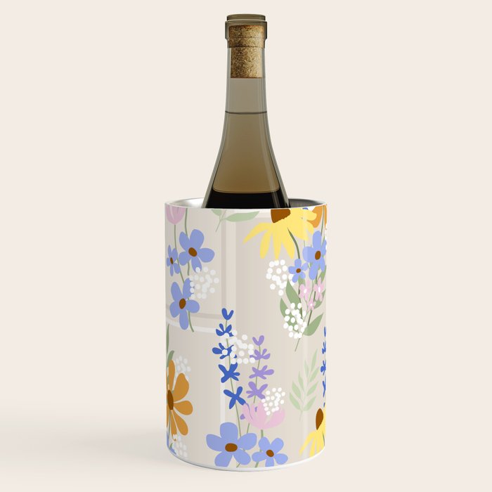 Wildflowers collage Wine Chiller Gallery Image 2
