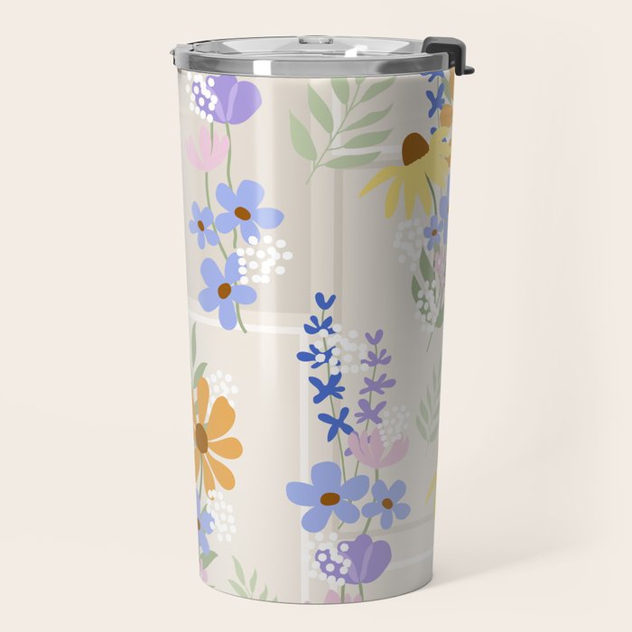 Wildflowers collage Travel Mug Gallery Image 2
