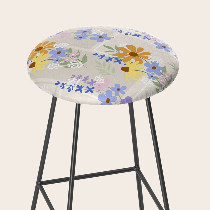 Wildflowers collage Stool Gallery Image 2