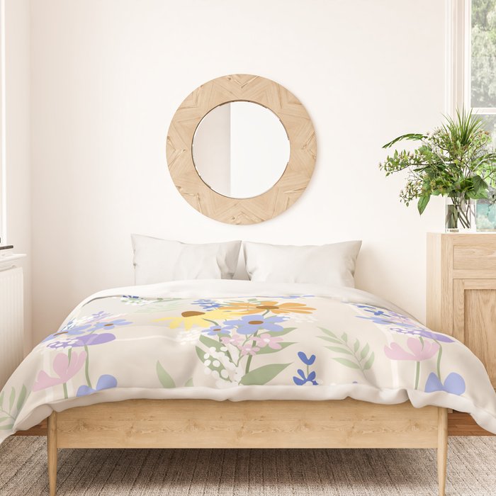 Wildflowers collage Duvet Cover Gallery Image 3