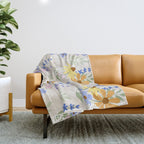 Wildflowers collage Throw Blanket Gallery Image 1