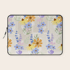 Wildflowers collage Laptop Sleeve Gallery Image 1