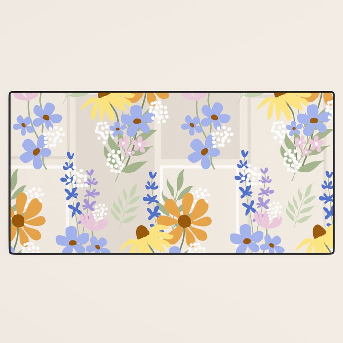 Wildflowers collage Desk Mat Gallery Image 3