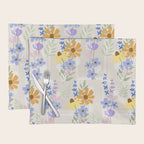 Wildflowers collage Placemat Gallery Image 1