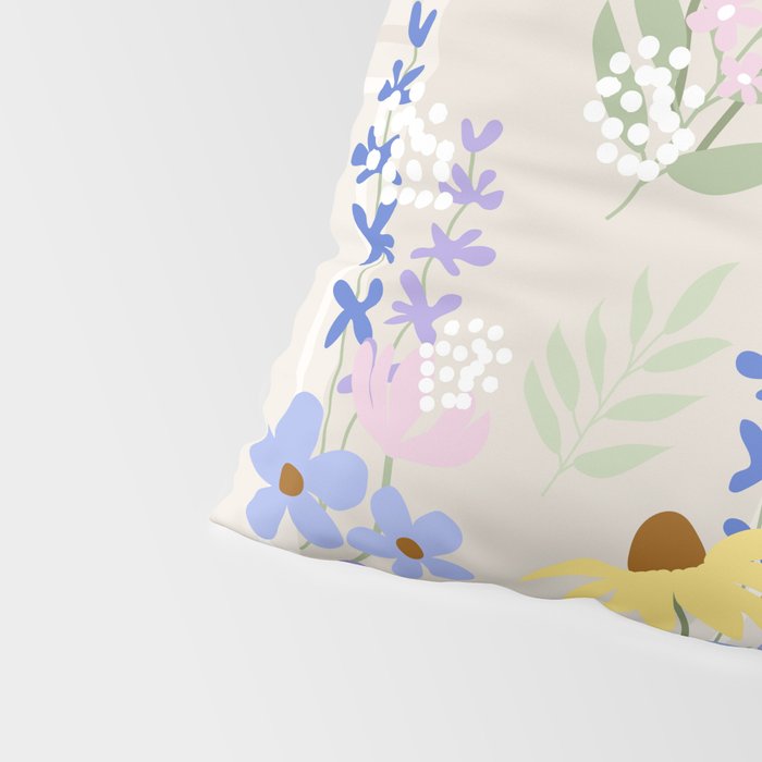 Wildflowers collage Pillow Sham Gallery Image 4