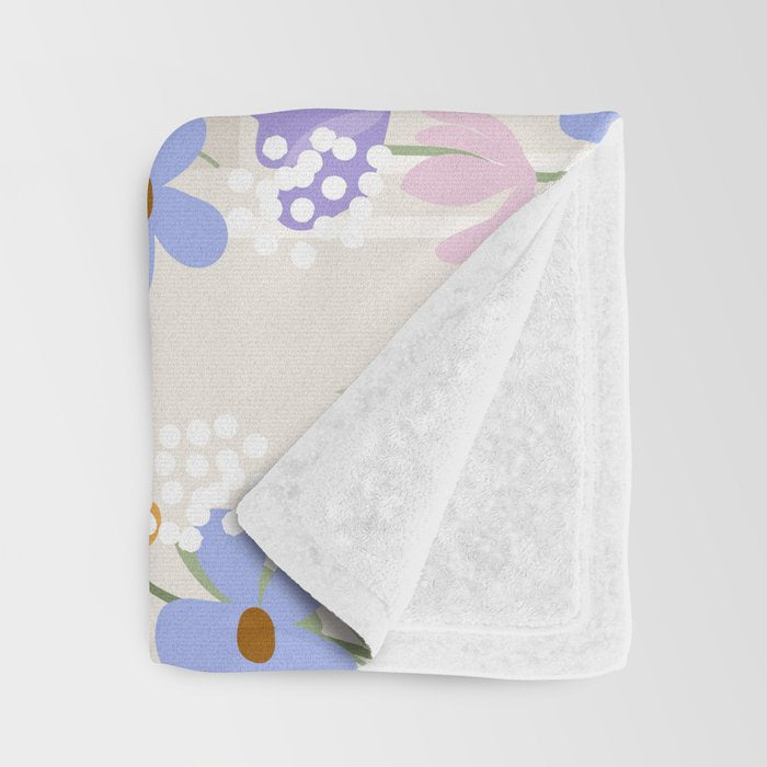 Wildflowers collage Throw Blanket Gallery Image 3