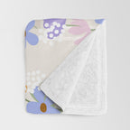 Wildflowers collage Throw Blanket Gallery Image 3