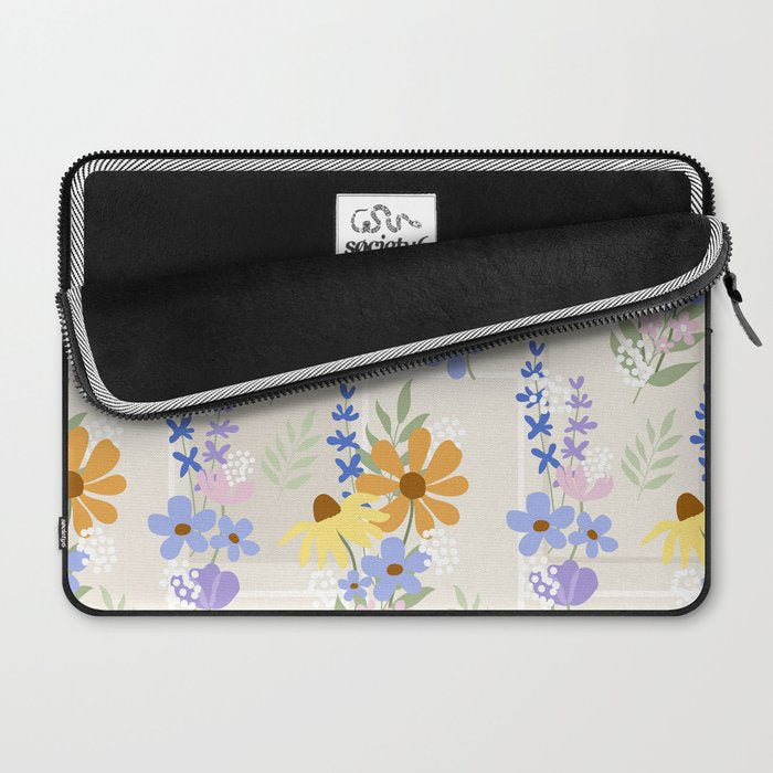 Wildflowers collage Laptop Sleeve Gallery Image 2